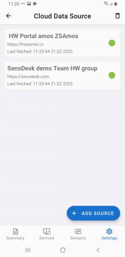 Overview of monitored SensDesk Technology portal data sources in the Android environment
