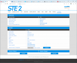WWW interface with default button in STE2 devices